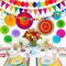 35PCS Cinco De Mayo Hanging Decorations Set – Colorful Fiesta Paper Fans, Pom Poms, Swirls & Banners for Mexican Party Backdrops & Taco Night Decor